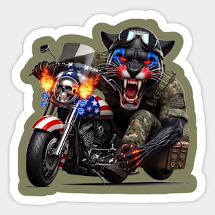 Patriot Panther Rider by focusln Sticker